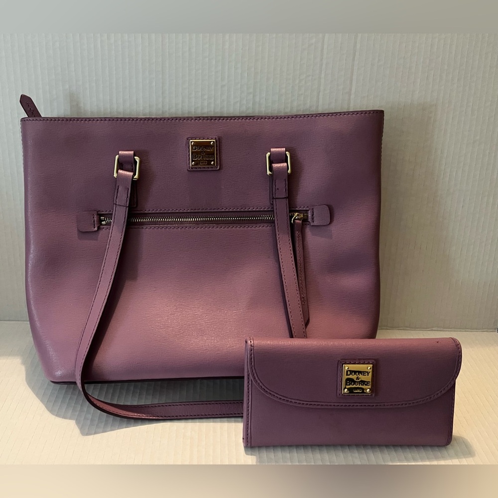 Dooney & Bourke Purple Women's Bag and Wallet Set